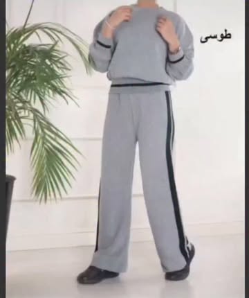 ست کراپ و شلوار بافت سایز ۴۶