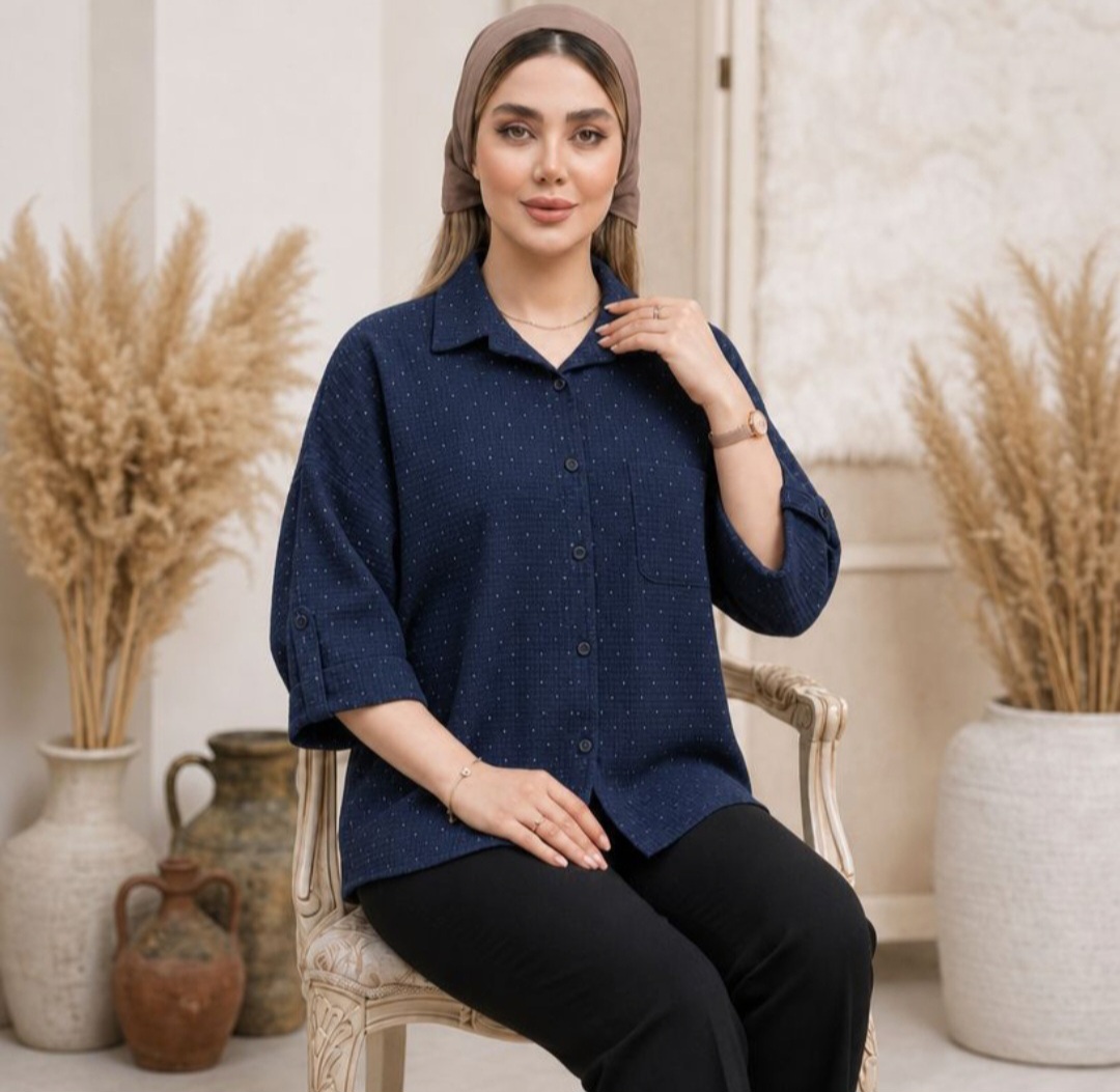 شومیز مجلسی نگینی زنانه جنس السا اعلا